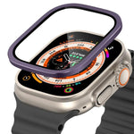 Miếng dán kính cường lực khung kim loại titanium cho Apple Watch Ultra 49mm