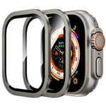 Miếng dán kính cường lực khung kim loại titanium cho Apple Watch Ultra 49mm