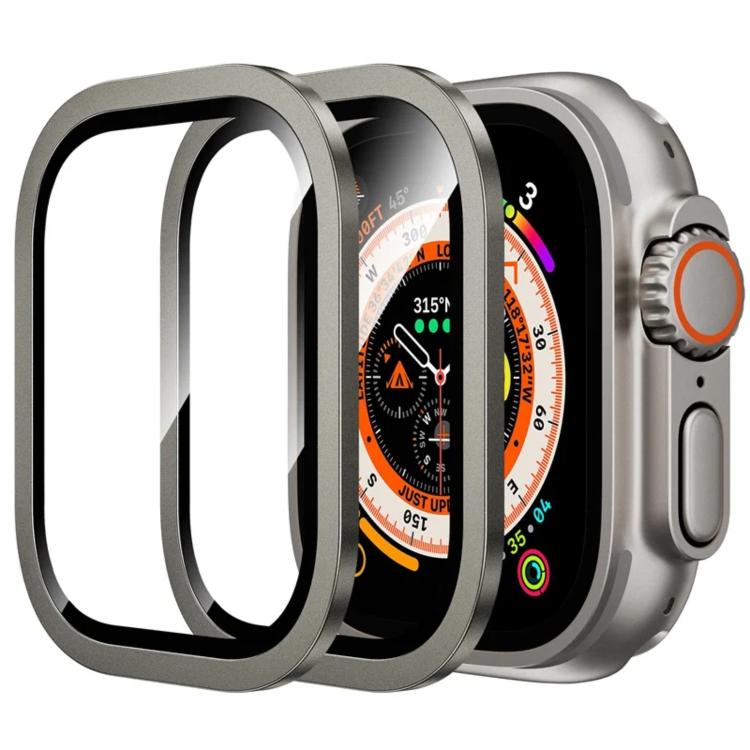 Miếng dán kính cường lực khung kim loại titanium cho Apple Watch Ultra 49mm