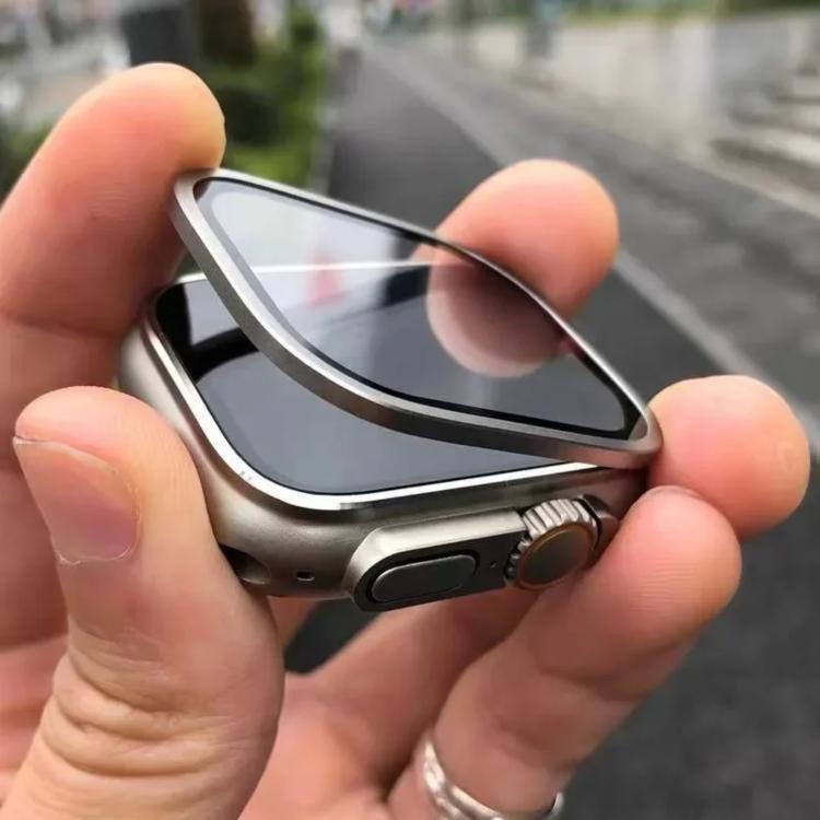 Miếng dán kính cường lực khung kim loại titanium cho Apple Watch Ultra 49mm
