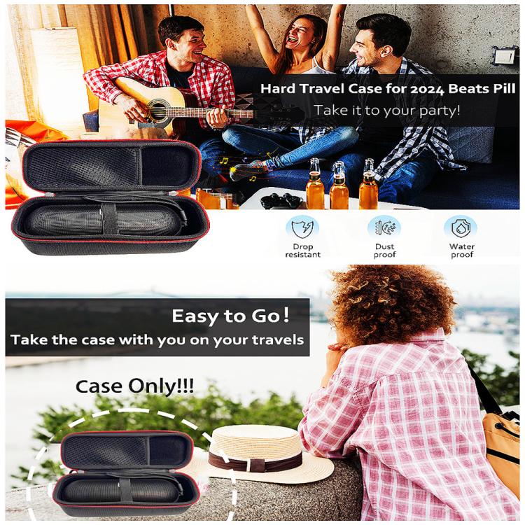 Hộp đựng bảo vệ cứng di động ngoài trời cho loa Bluetooth Beats Pill 2024, dành cho Beats Pill 2024