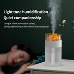 Máy tạo độ ẩm ánh sáng môi trường 7 màu mô phỏng núi lửa, mô phỏng núi lửa