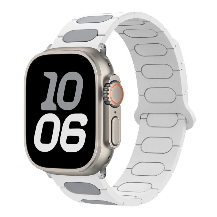 Dây đồng hồ silicone từ tính hình bầu dục, dành cho Apple Watch 46mm / 49mm / 45mm / 44mm, dành cho Apple Watch 42mm / 41mm / 40mm / 38mm
