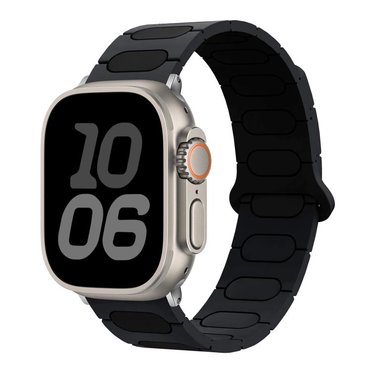 Dây đồng hồ silicone từ tính hình bầu dục, dành cho Apple Watch 46mm / 49mm / 45mm / 44mm, dành cho Apple Watch 42mm / 41mm / 40mm / 38mm