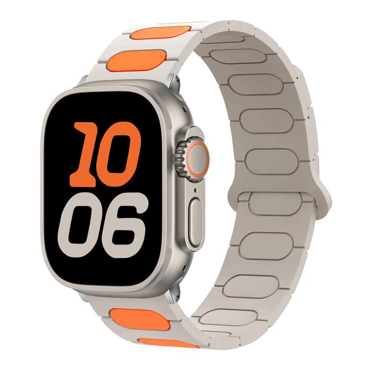 Dây đồng hồ silicone từ tính hình bầu dục, dành cho Apple Watch 46mm / 49mm / 45mm / 44mm, dành cho Apple Watch 42mm / 41mm / 40mm / 38mm