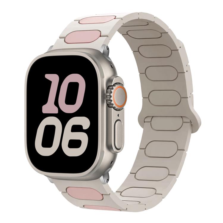 Dây đồng hồ silicone từ tính hình bầu dục, dành cho Apple Watch 46mm / 49mm / 45mm / 44mm, dành cho Apple Watch 42mm / 41mm / 40mm / 38mm