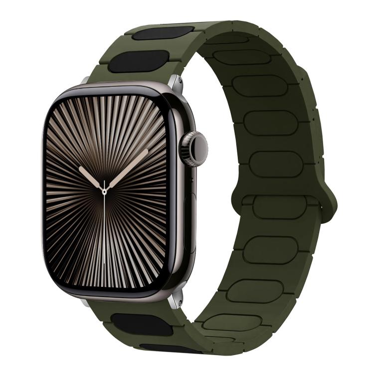 Dây đồng hồ silicone từ tính hình bầu dục, dành cho Apple Watch 46mm / 49mm / 45mm / 44mm, dành cho Apple Watch 42mm / 41mm / 40mm / 38mm