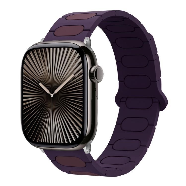 Dây đồng hồ silicone từ tính hình bầu dục, dành cho Apple Watch 46mm / 49mm / 45mm / 44mm, dành cho Apple Watch 42mm / 41mm / 40mm / 38mm