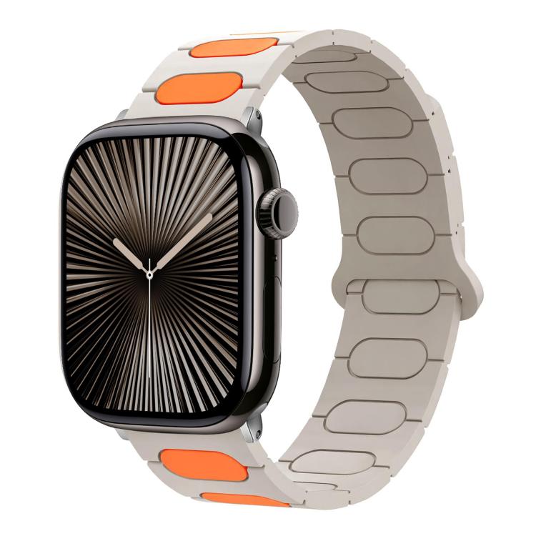 Dây đồng hồ silicone từ tính hình bầu dục, dành cho Apple Watch 46mm / 49mm / 45mm / 44mm, dành cho Apple Watch 42mm / 41mm / 40mm / 38mm