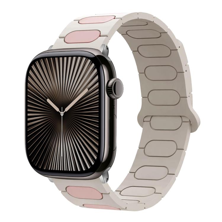 Dây đồng hồ silicone từ tính hình bầu dục, dành cho Apple Watch 46mm / 49mm / 45mm / 44mm, dành cho Apple Watch 42mm / 41mm / 40mm / 38mm