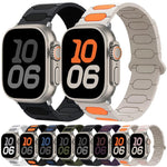 Dây đồng hồ silicone từ tính hình bầu dục, dành cho Apple Watch 46mm / 49mm / 45mm / 44mm, dành cho Apple Watch 42mm / 41mm / 40mm / 38mm