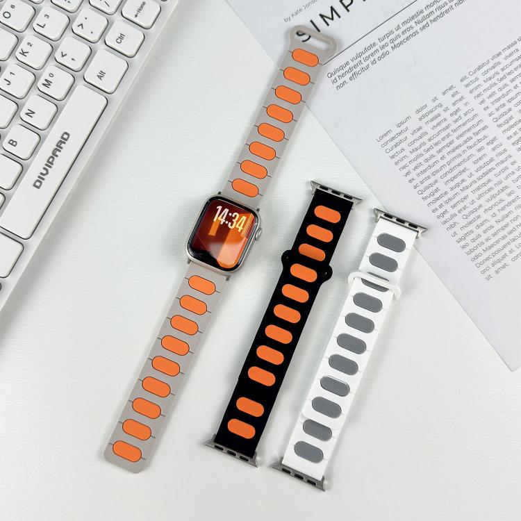 Dây đồng hồ silicone từ tính hình bầu dục, dành cho Apple Watch 46mm / 49mm / 45mm / 44mm, dành cho Apple Watch 42mm / 41mm / 40mm / 38mm