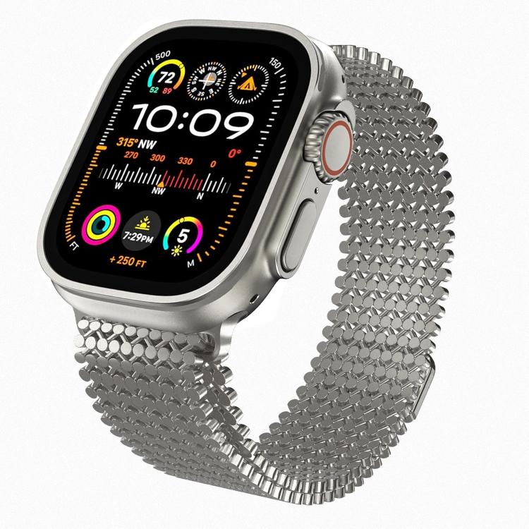Molecular Arrangement Magnetic Stainless Steel Watch Band, For Apple Watch 46mm / 49mm / 45mm / 44mm, For Apple Watch 42mm / 41mm / 40mm / 38mm