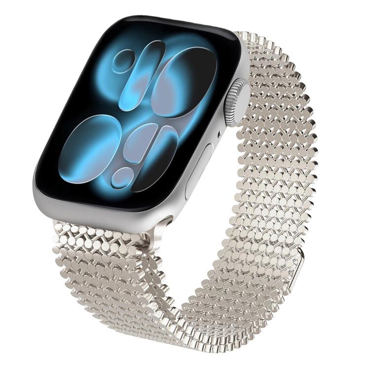 Molecular Arrangement Magnetic Stainless Steel Watch Band, For Apple Watch 46mm / 49mm / 45mm / 44mm, For Apple Watch 42mm / 41mm / 40mm / 38mm