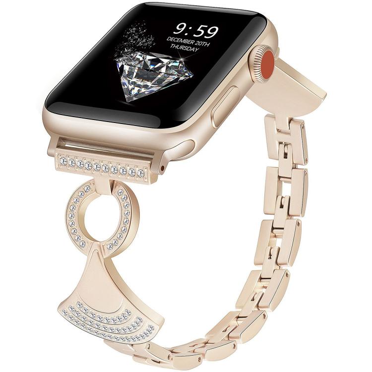 Dây đồng hồ kim loại đính kim cương khảm vỏ sò, dành cho Apple Watch 46mm / 49mm / 45mm / 44mm, dành cho Apple Watch 42mm / 41mm / 40mm / 38mm