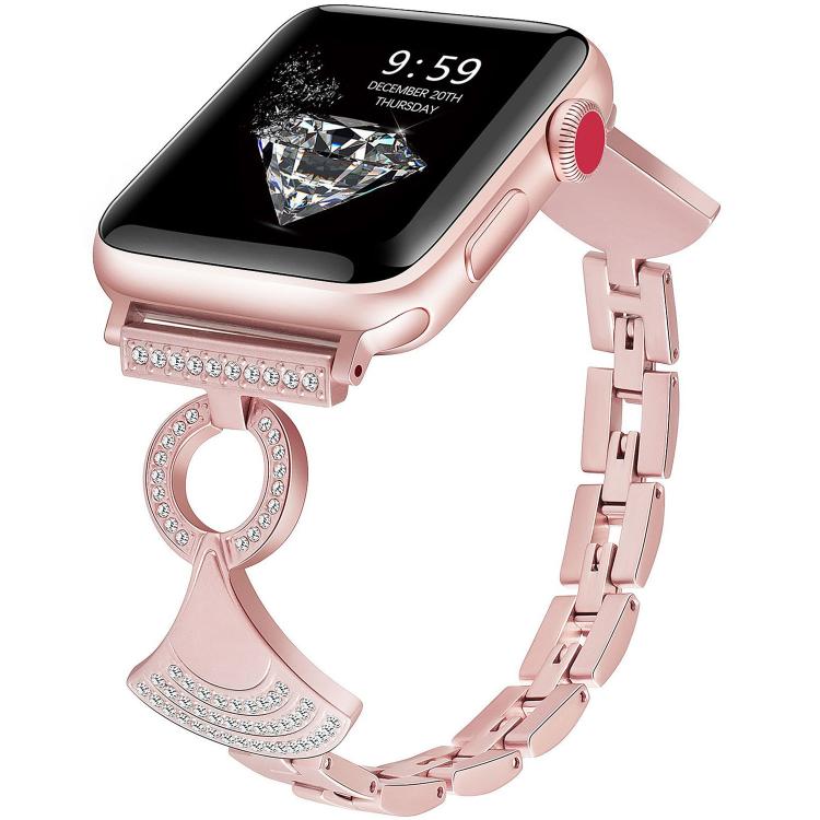Dây đồng hồ kim loại đính kim cương khảm vỏ sò, dành cho Apple Watch 46mm / 49mm / 45mm / 44mm, dành cho Apple Watch 42mm / 41mm / 40mm / 38mm