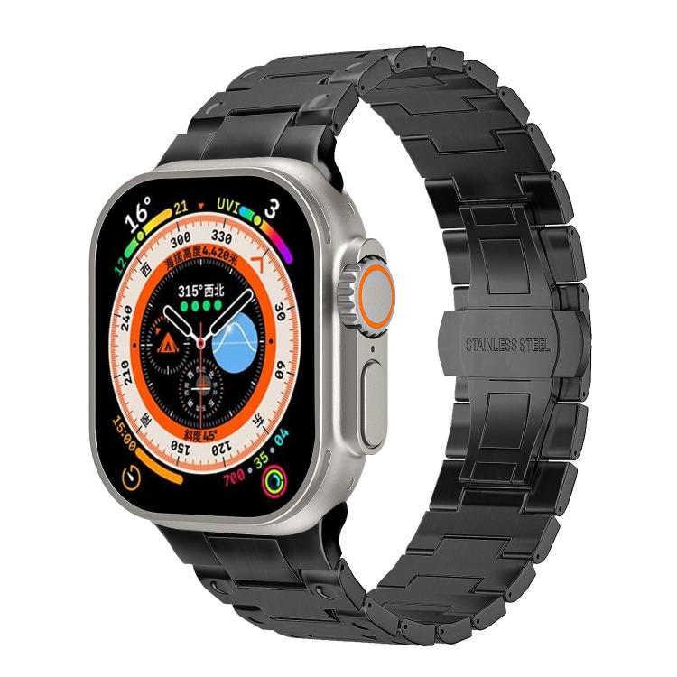 Dây đồng hồ kim loại khóa bướm kiểu cơ khí, dành cho Apple Watch 46mm / 49mm / 45mm / 44mm, dành cho Apple Watch 42mm / 41mm / 40mm / 38mm