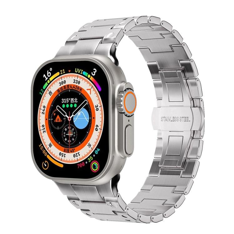 Dây đồng hồ kim loại khóa bướm kiểu cơ khí, dành cho Apple Watch 46mm / 49mm / 45mm / 44mm, dành cho Apple Watch 42mm / 41mm / 40mm / 38mm