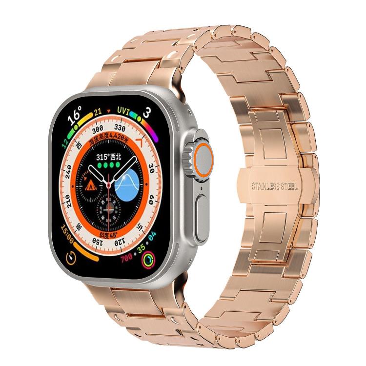 Dây đồng hồ kim loại khóa bướm kiểu cơ khí, dành cho Apple Watch 46mm / 49mm / 45mm / 44mm, dành cho Apple Watch 42mm / 41mm / 40mm / 38mm