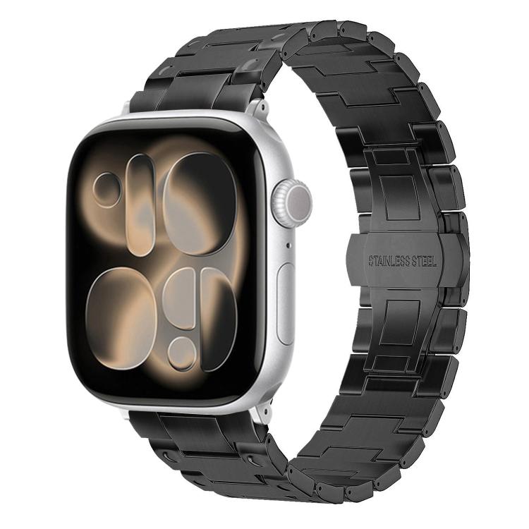 Dây đồng hồ kim loại khóa bướm kiểu cơ khí, dành cho Apple Watch 46mm / 49mm / 45mm / 44mm, dành cho Apple Watch 42mm / 41mm / 40mm / 38mm
