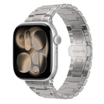 Dây đồng hồ kim loại khóa bướm kiểu cơ khí, dành cho Apple Watch 46mm / 49mm / 45mm / 44mm, dành cho Apple Watch 42mm / 41mm / 40mm / 38mm