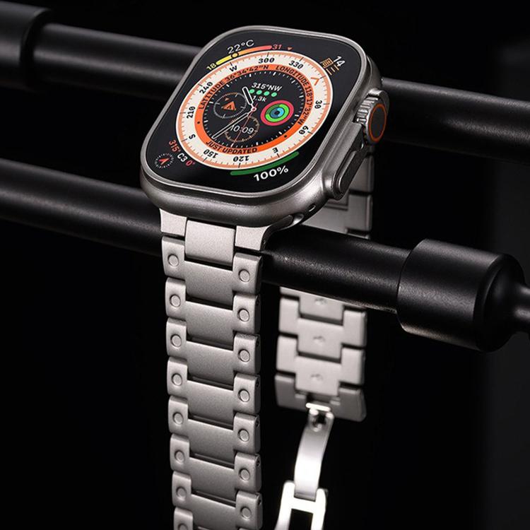 Dây đồng hồ kim loại khóa bướm kiểu cơ khí, dành cho Apple Watch 46mm / 49mm / 45mm / 44mm, dành cho Apple Watch 42mm / 41mm / 40mm / 38mm