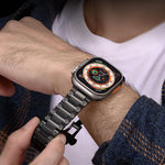 Dây đồng hồ kim loại khóa bướm kiểu cơ khí, dành cho Apple Watch 46mm / 49mm / 45mm / 44mm, dành cho Apple Watch 42mm / 41mm / 40mm / 38mm