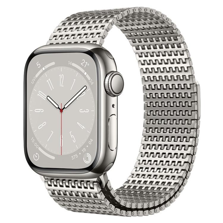 Dây đồng hồ Milanese từ tính kiểu xích ghim, dành cho Apple Watch 46mm / 49mm / 45mm / 44mm, dành cho Apple Watch 42mm / 41mm / 40mm / 38mm