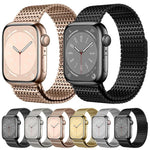 Dây đồng hồ Milanese từ tính kiểu xích ghim, dành cho Apple Watch 46mm / 49mm / 45mm / 44mm, dành cho Apple Watch 42mm / 41mm / 40mm / 38mm