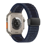 Dây đồng hồ nylon họa tiết sóng khóa nam châm, dành cho Apple Watch 46mm / 49mm / 45mm / 44mm, dành cho Apple Watch 42mm / 41mm / 40mm / 38mm