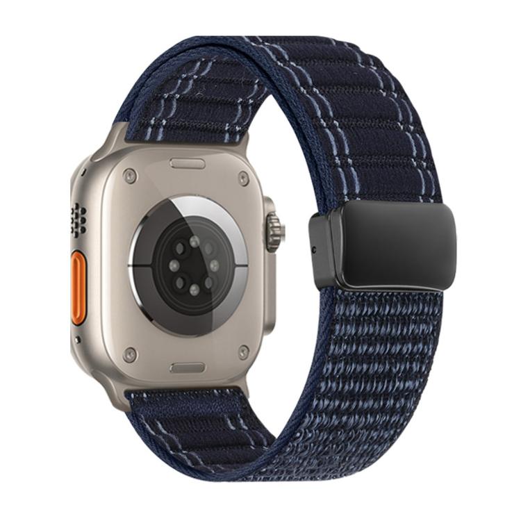 Dây đồng hồ nylon họa tiết sóng khóa nam châm, dành cho Apple Watch 46mm / 49mm / 45mm / 44mm, dành cho Apple Watch 42mm / 41mm / 40mm / 38mm