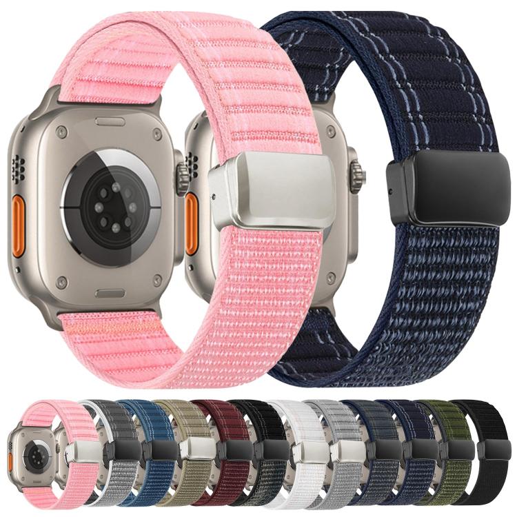 Dây đồng hồ nylon họa tiết sóng khóa nam châm, dành cho Apple Watch 46mm / 49mm / 45mm / 44mm, dành cho Apple Watch 42mm / 41mm / 40mm / 38mm