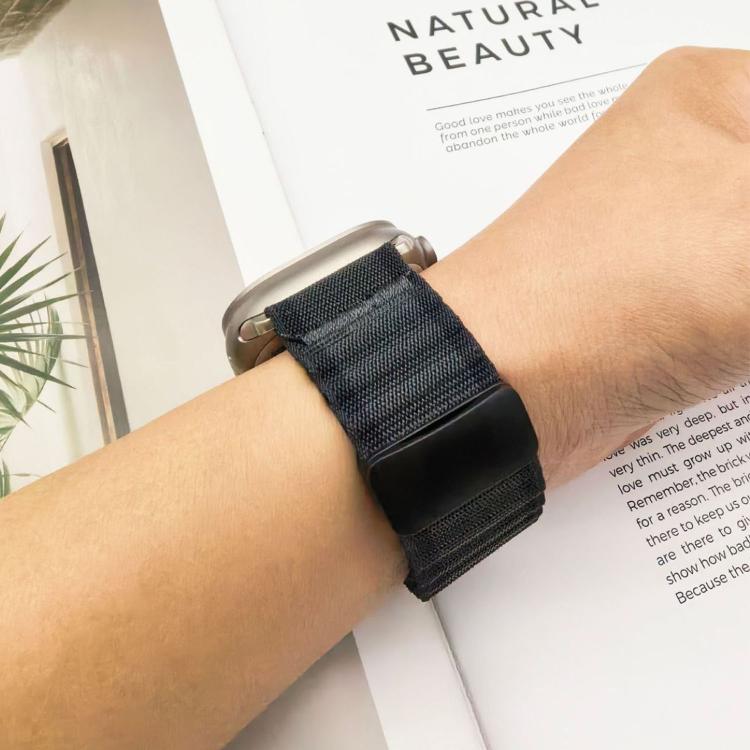 Off Road Magnetic Buckle Braided Nylon Loop Watch Band, For Apple Watch 46mm / 49mm / 45mm / 44mm, For Apple Watch 42mm / 41mm / 40mm / 38mm