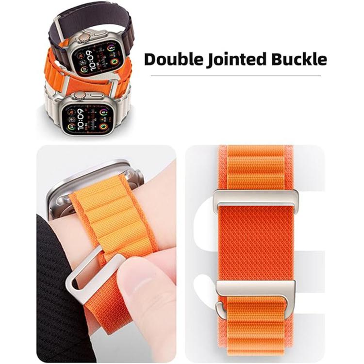 Dây đồng hồ nylon vòng núi cao hai đoạn khóa C, dành cho Apple Watch 46mm / 49mm / 45mm / 44mm, dành cho Apple Watch 42mm / 41mm / 40mm / 38mm