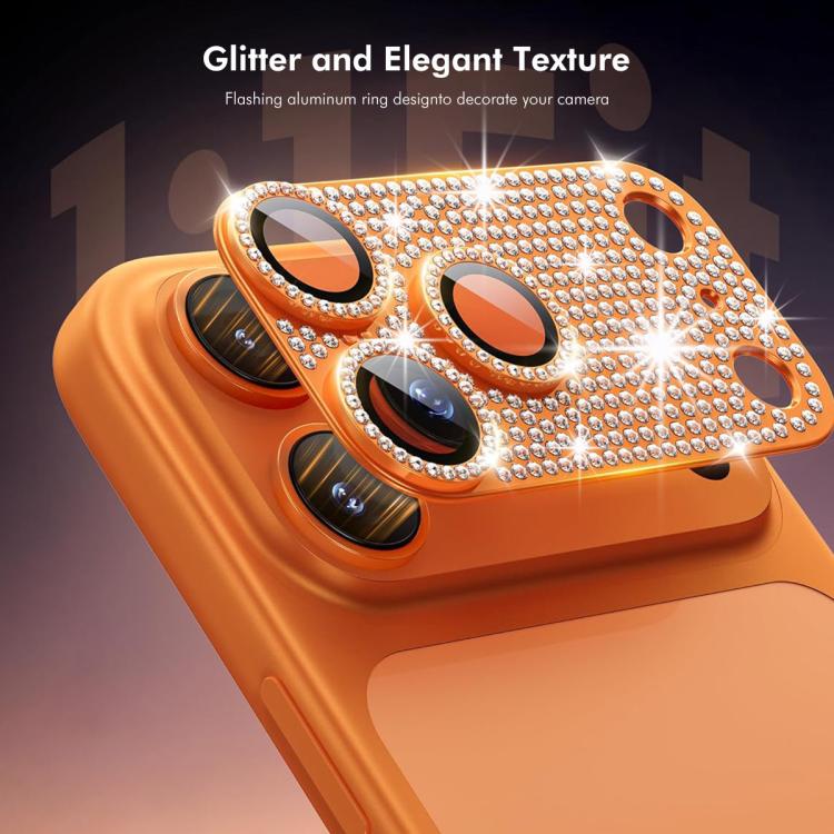 ENKAY Hat-Prince Miếng dán kính cường lực hợp kim nhôm kim cương cho ống kính camera, Dành cho iPhone 17 Pro Max, Dành cho iPhone 17 Pro, Dành cho iPhone 17
