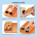 ENKAY Hat-Prince Miếng dán kính cường lực hợp kim nhôm kim cương cho ống kính camera, Dành cho iPhone 17 Pro Max, Dành cho iPhone 17 Pro, Dành cho iPhone 17