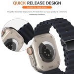 Dây đồng hồ silicone khóa nam châm tân trang Ocean, dành cho Apple Watch 46mm / 49mm / 45mm / 44mm, dành cho Apple Watch 42mm / 41mm / 40mm / 38mm