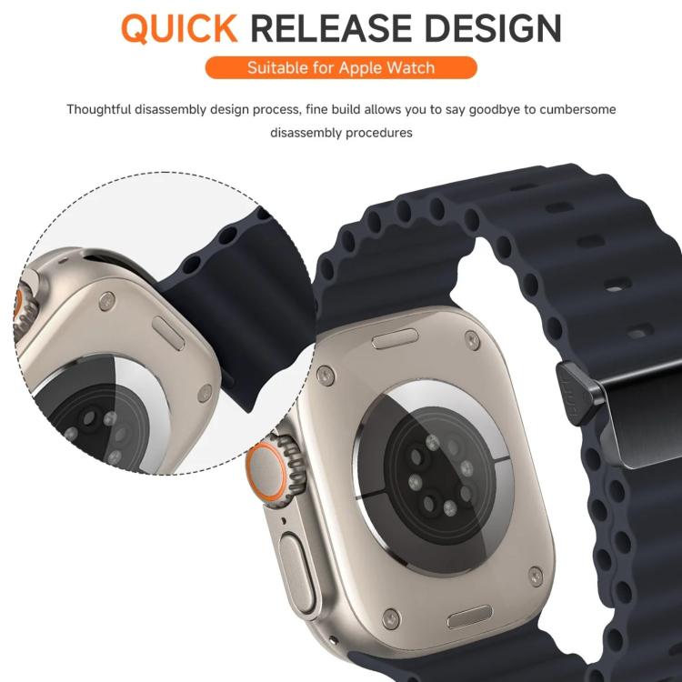 Dây đồng hồ silicone khóa nam châm tân trang Ocean, dành cho Apple Watch 46mm / 49mm / 45mm / 44mm, dành cho Apple Watch 42mm / 41mm / 40mm / 38mm