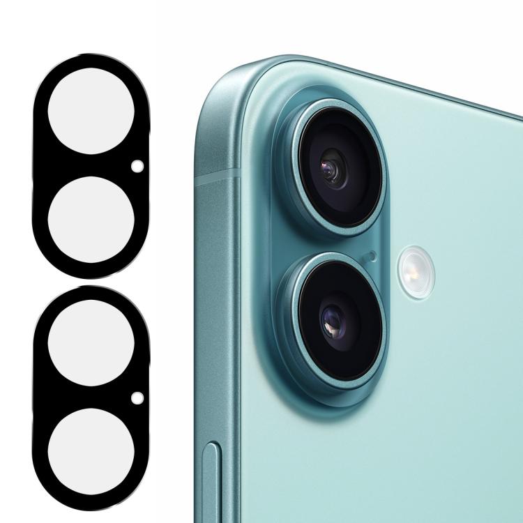 2 cái ENKAY Hat-Prince Đen Kính cường lực bảo vệ ống kính camera sau 9H, Dành cho iPhone 17 Pro Max, iPhone 17 Pro, iPhone 17, iPhone Air