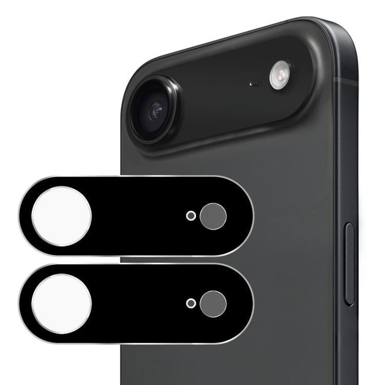 2 cái ENKAY Hat-Prince Đen Kính cường lực bảo vệ ống kính camera sau 9H, Dành cho iPhone 17 Pro Max, iPhone 17 Pro, iPhone 17, iPhone Air