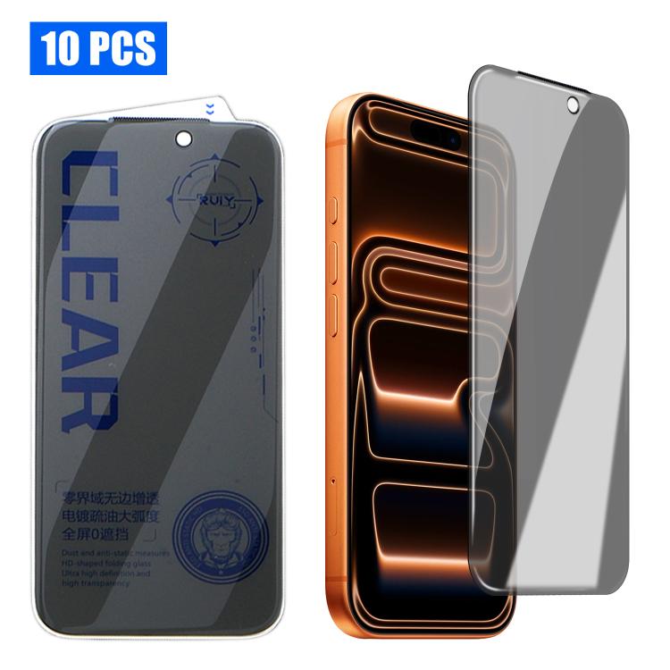 10 cái Kính cường lực cong 3D không viền bảo mật, Dành cho iPhone 17 Pro Max, iPhone 17 Pro, iPhone 17, iPhone Air, iPhone 16 Pro Max, iPhone 16 Pro, iPhone 16 Plus, iPhone 16, iPhone 15 Pro Max