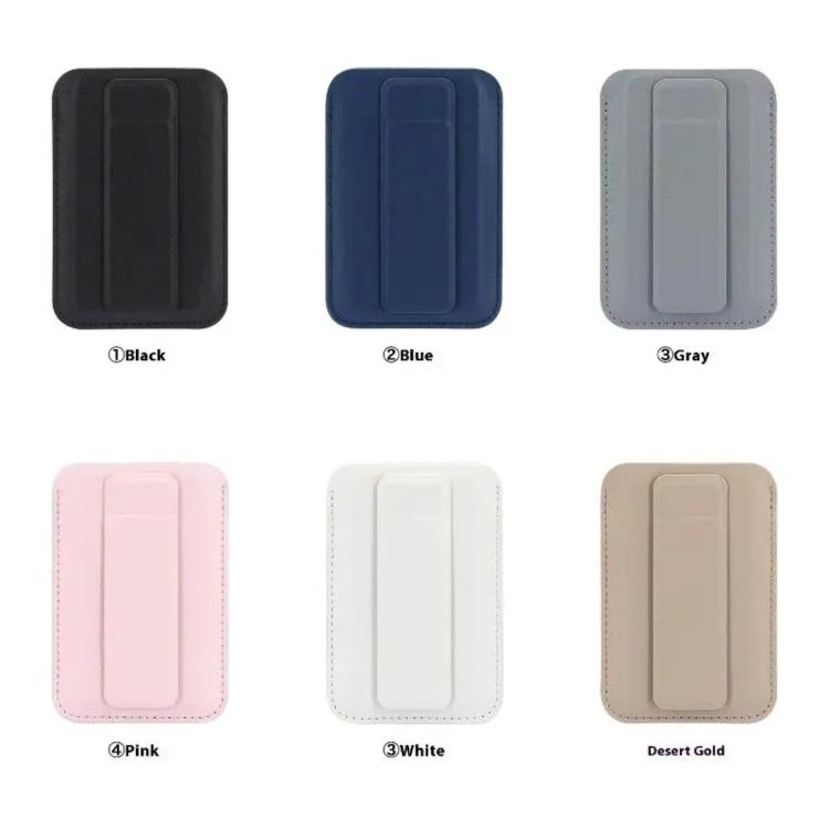 Ultra-Slim Magnetic Vegan Leather Card Bag with Stand