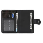 Diamond-Patterned Magnetic Vegan Leather Card Bag