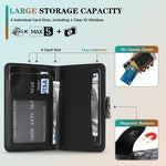 Diamond-Patterned Magnetic Vegan Leather Card Bag