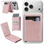Túi đựng thẻ bằng da thuần chay có vòng hợp kim từ tính