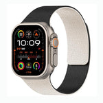 Dây đồng hồ silicone nam châm họa tiết vân vải Litchi phối màu, Dành cho Apple Watch 46mm / 49mm / 45mm / 44mm, Dành cho Apple Watch 42mm / 41mm / 40mm / 38mm