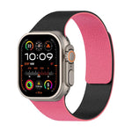 Dây đồng hồ silicone nam châm họa tiết vân vải Litchi phối màu, Dành cho Apple Watch 46mm / 49mm / 45mm / 44mm, Dành cho Apple Watch 42mm / 41mm / 40mm / 38mm