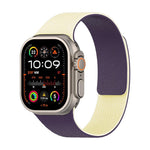 Dây đồng hồ silicone nam châm họa tiết vân vải Litchi phối màu, Dành cho Apple Watch 46mm / 49mm / 45mm / 44mm, Dành cho Apple Watch 42mm / 41mm / 40mm / 38mm