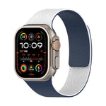 Dây đồng hồ silicone nam châm họa tiết vân vải Litchi phối màu, Dành cho Apple Watch 46mm / 49mm / 45mm / 44mm, Dành cho Apple Watch 42mm / 41mm / 40mm / 38mm