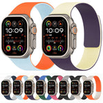 Dây đồng hồ silicone nam châm họa tiết vân vải Litchi phối màu, Dành cho Apple Watch 46mm / 49mm / 45mm / 44mm, Dành cho Apple Watch 42mm / 41mm / 40mm / 38mm